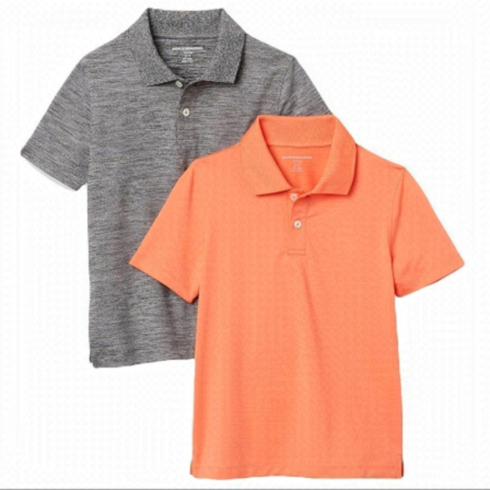 Amazon Essentials Boys' 2-Pack Performance Polo